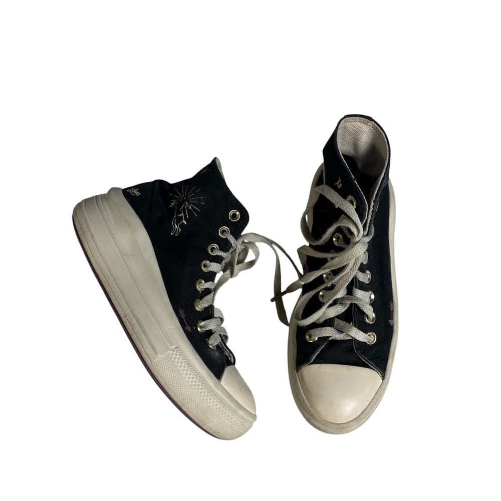 Converse Chuck Taylor All Star move platform tiny tattoos sneakers size 6/36.5